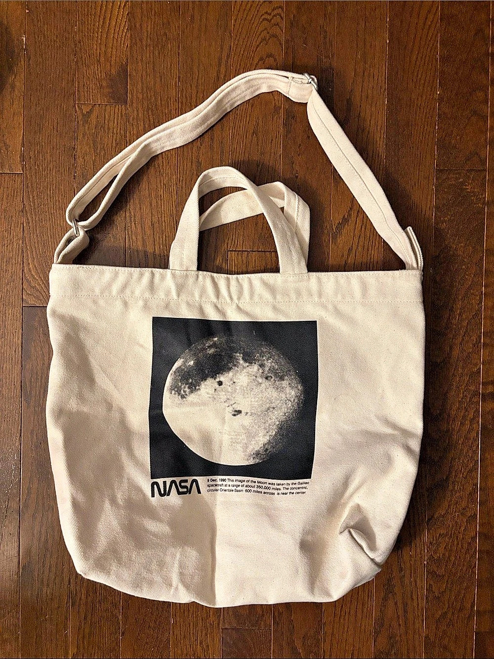 Baggu Horizontal Duck Bag - Moon 1990 Tote Cream & Black